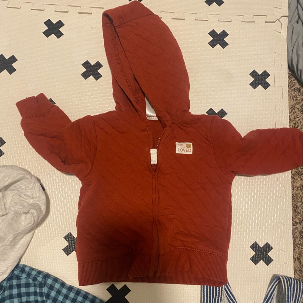 Burgundy zip up hoodie